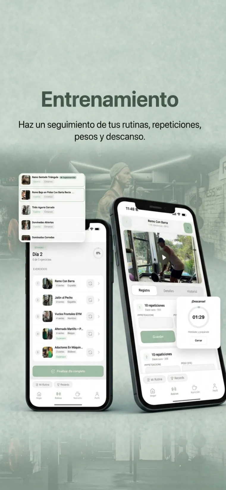 Bruno Arco Fitness app screen 2