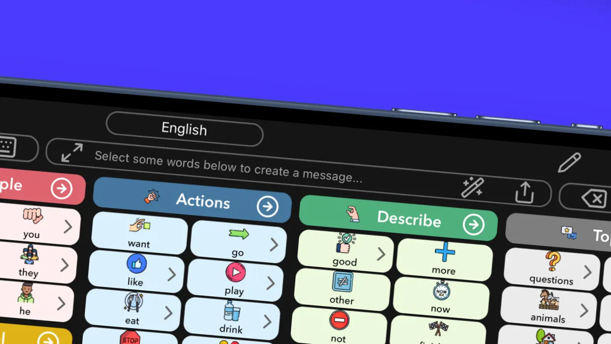 Flexspeak AAC web screen 1