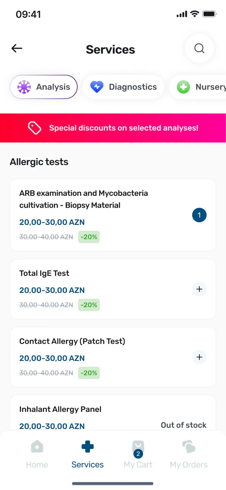 iMed app screen 2