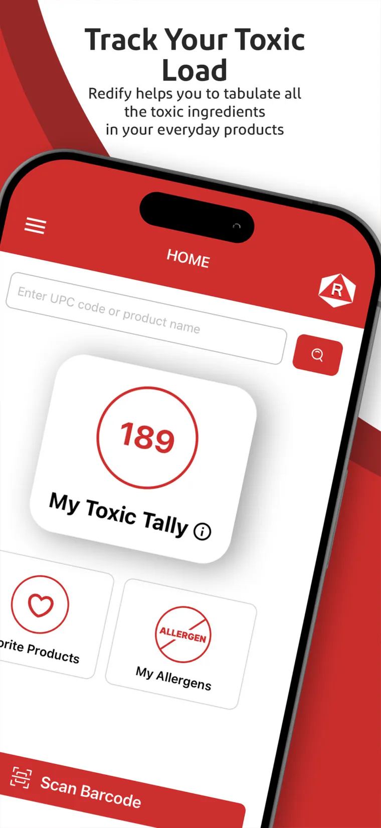 Redify app screen 1