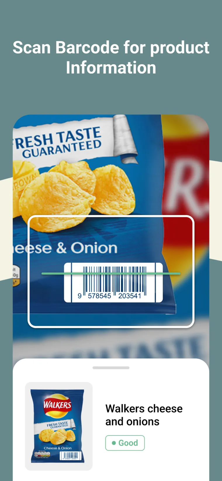Safe Appetite app screen 2