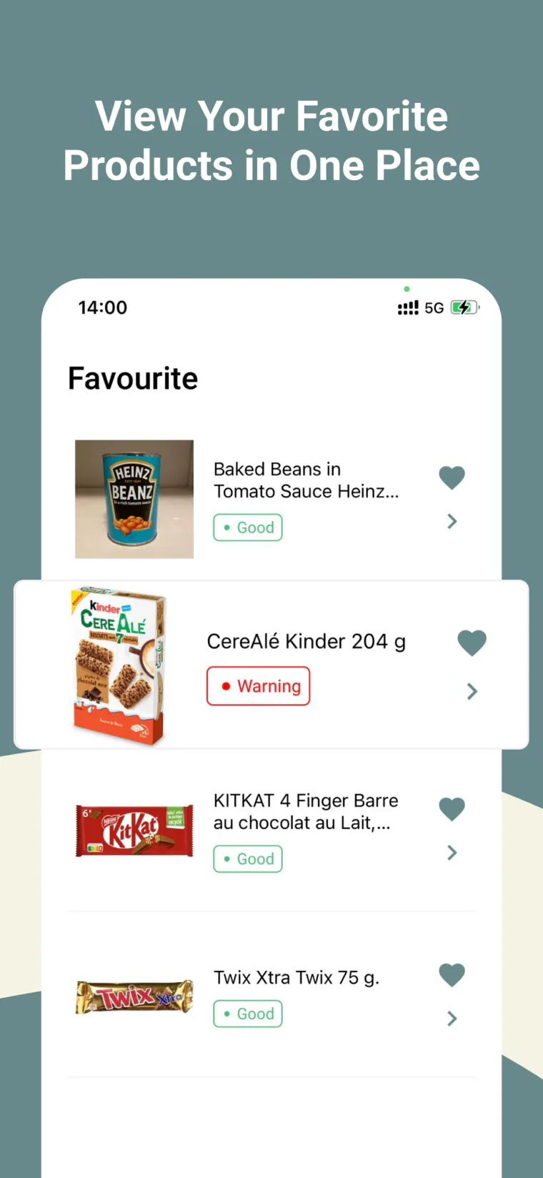 Safe Appetite app screen 5