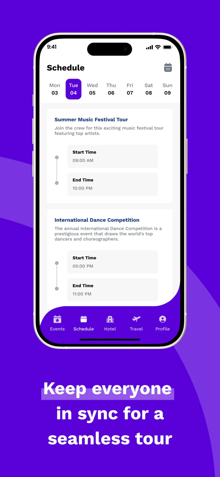 YourTour app screen 3